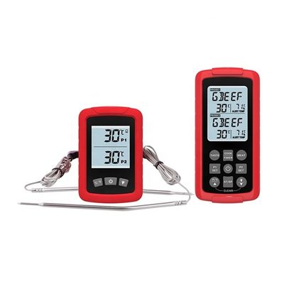 433mhz Dual Probes Digital Food Thermometer With Meat Doness Preset